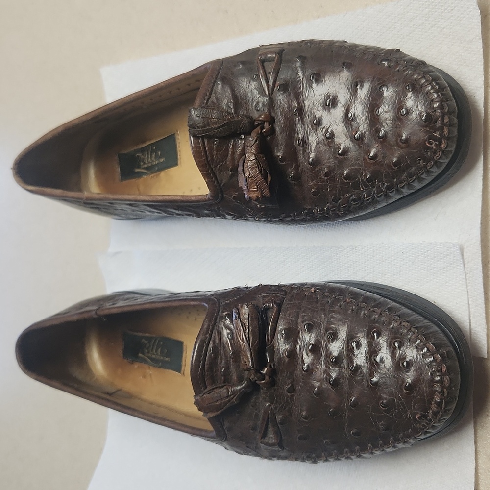 Zelli Italia Men's Brown Tassel Loafers/Shoes, Size 9, GUC